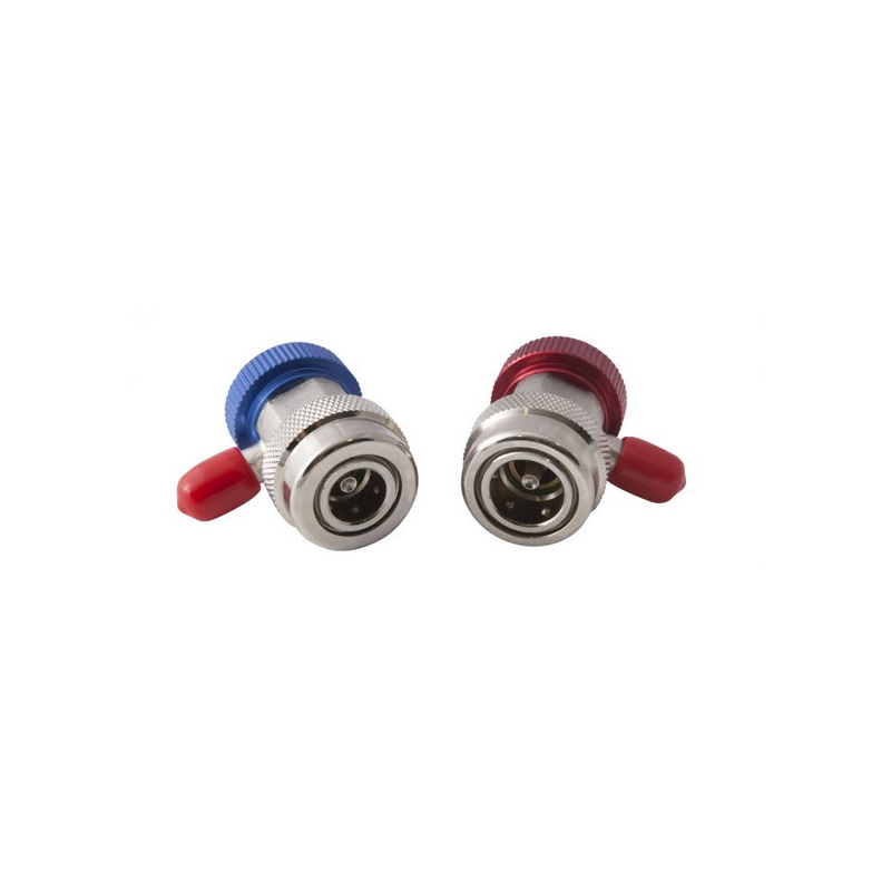 2 Raccords Rapides Pour Climatisation R1234YF - Adaptateur Haute/Basse Pression - Laiton Durabilité