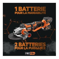 Pack Aeg 18v - Meuleuse Brushless 230mm - Batterie 4.0 Ah - Chargeur à Prix  Carrefour
