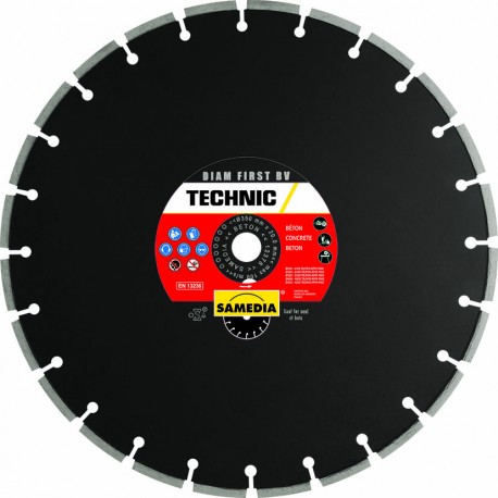 Disque Diamant Béton ,125 mm , TECHNIC DIAM FIRST BV  SAMEDIA 313724
