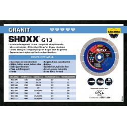 Disques diamant Granit SAMEDIA SHOXX G13 , 300 mm / 25.4 mm 300107