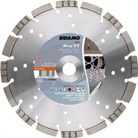 Disque Diamant Sidamo PRO Pour Coupe Asphalte - Diamètre 350 Mm - Disque Neuf Pour Meuleuse