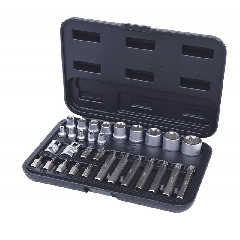 Coffret 30 Pièces Douilles Torx KS Tools - Embouts Percés 30/75 Mm - Chrome Vanadium